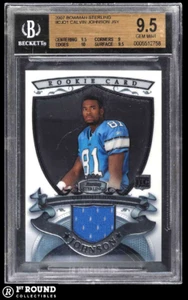 Calvin Johnson RC BGS 9.5: 2007 Bowman Sterling Jersey Rookie Card POP 22 - Picture 1 of 3