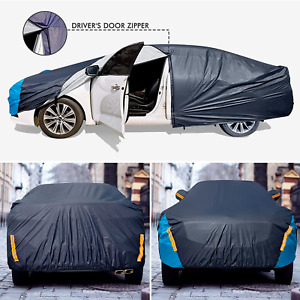 Car Cover Waterproof All Weather for Automobiles, 6 Layers Outdoor Full Exterior