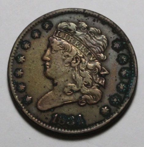 1834 Half Cent LW188 Cover