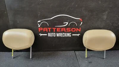 2009 CADILLAC CTS REAR LEFT & RIGHT SEAT TAN LEATHER HEADRESTS - Image 1 of 4