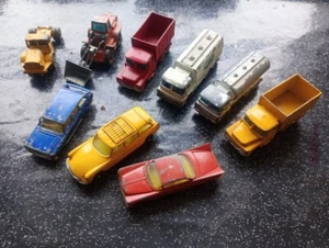 Vintage Husky Lot x9 Buick Electra Citroen DS21 Ford Zephyr Trucks Digger - Picture 1 of 1