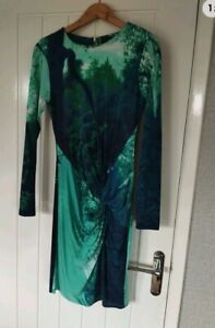Ted Baker forest print bodycon dress size 2