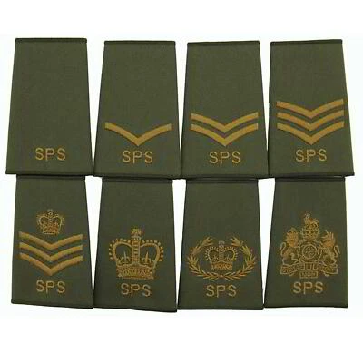 AGC SPS ADJUTANT GENERAL CORP PCS GREEN BRITISH ARMY RANK SLIDES - Image 1 of 3