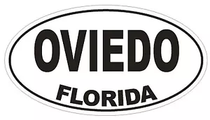 Oviedo Florida Oval Autoaufkleber oder Helmaufkleber D1303 Euro Oval - Bild 1 von 1