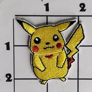 Pikachu Pokemon Patch Embroidered Iron On Upcycle Cosplay Costume Pop Culture - Picture 1 of 1