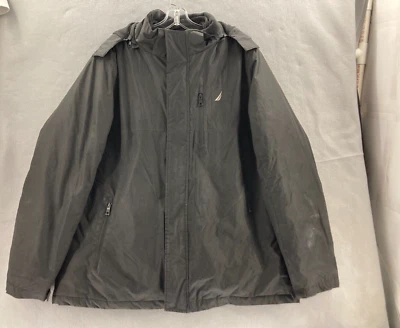 Abrigo de lluvia Nautica para hombre XL negro forrado/aislado resistente a la intemperie Foto 1 de 4