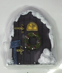 New Tiny Treasures Christmas Village Accessories North Pole Santa Door - Picture 1 of 4