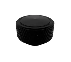 Black Knurled Round Air Cleaner Wing Nut 1/4" -20 Thread - Picture 1 of 4