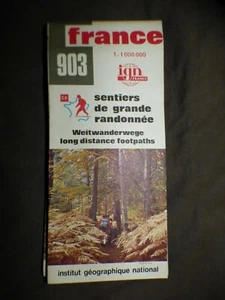 carte IGN 903 serie grise France 1/1000 000 sentiers grande randonne 1979 * - Picture 1 of 1