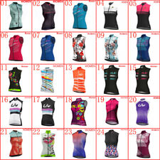 Womens Team Cycling Jersey Sleeveless Bike Shirt Summer Breathable Bicycle Vest