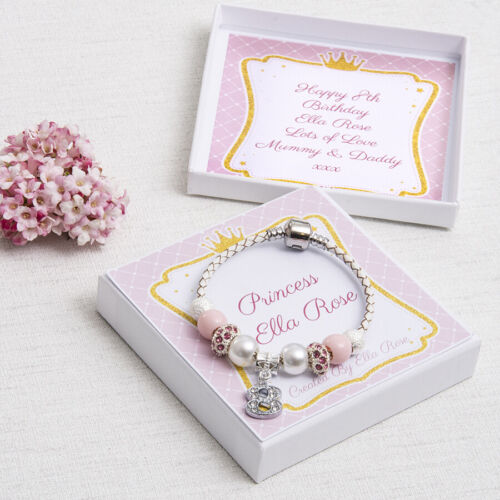 4th Birthday Gift Girls Charm Bracelet Present Childrens Jewellery Age 4 Four