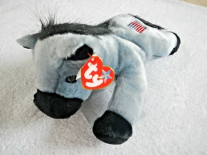 USA EXCLUSIVE - LEFTY DEMOCRATIC DONKEY - TY BEANIE BUDDY 14 inches - DEMOCRATS - Picture 1 of 12