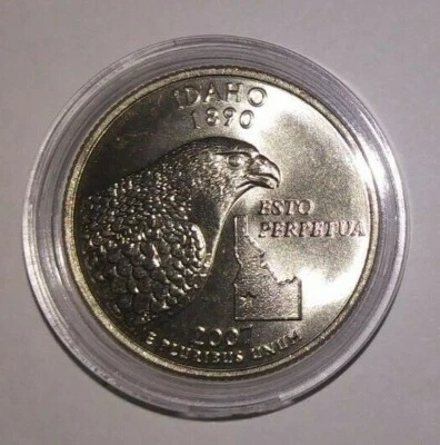 2007 - P Mint - Idaho State Quarter (UNCIRCULATED) + COIN CAPSULE!  - Image 1 of 2