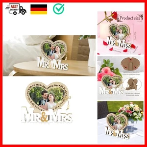 Mr & Mrs Deko Hochzeit Hochzeitsdeko mit Herz Fotorahmen Hochzeitsgeschenke B... - Bild 1 von 10