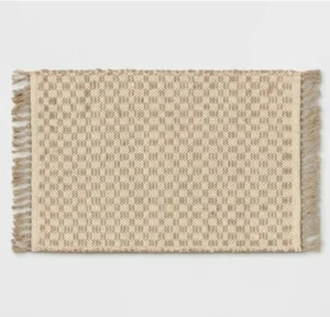 Threshold Kitchen Rugs 20x 34 Jute Cotton Laundry/living Room/kitchen/master - Picture 1 of 7