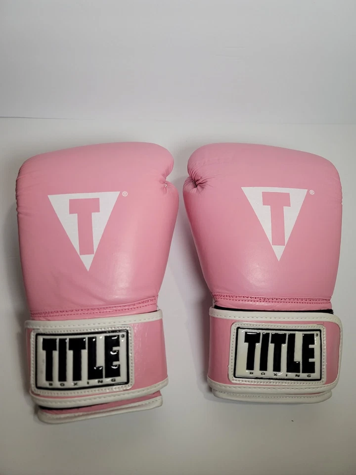 TITLE Boxing 12 oz. Professional Training Gloves Brand New No Tags RARE Pink - Image 1 of 4