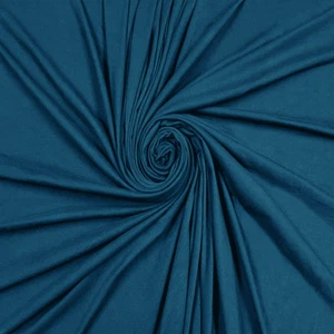 Teal Cotton Spandex Jersey Fabric - 60" Wide - Sold by Yard & Bolt - Picture 1 of 1