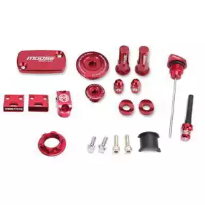 Moose Racing Bling Pack Billet Aluminum Red For Honda CRF230F 2003-2016 - Picture 1 of 4