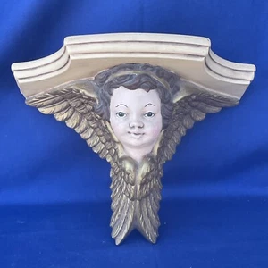 Vintage Scioto Angel Michelangelo Sistine Chapel Shelf Gold Wings RARE ❤️blt17m1 - Picture 1 of 6