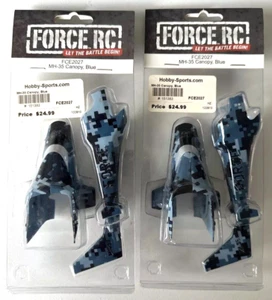 Force RC MH-35 Blue Helicopter Canopy x2 FCE2027 - Picture 1 of 2
