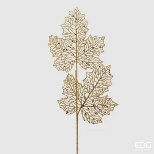 EDG Enzo De Gasperi Rama Hojas Arce Roscado H 64 CM Oro Diciembre - Imagen 1 de 1