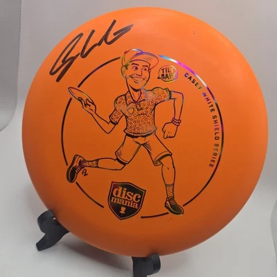 Casey White Autographed Discmania FLEX 2 D-LINE P2 SHIELD SERIES Orange 176g NEW - Image 1 of 4