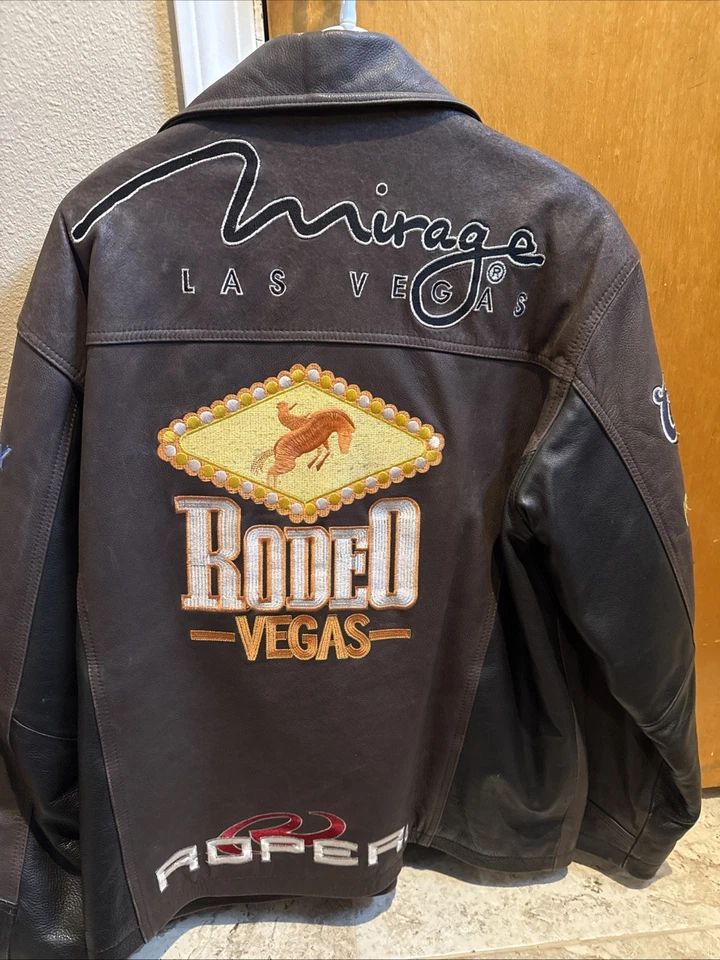 2006 Roper Leather NFR Rodeo Contestants Jacket Size Large - Image 1 of 2
