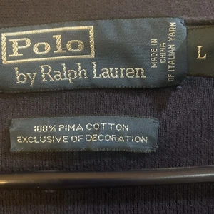 Vintage Herren Polo Ralph Lauren 100% Baumwolle Gr. Große marineblaue Strickjacke mit Knopfleiste - Bild 1 von 6