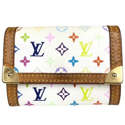 Auth Louis Vuitton Porte Monnaie Plat Coin Case Monogram Multicolore M92657 - Image 1 of 4