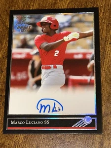 MARCO LUCIANO 2018 Leaf Ultimate AUTOGRAPH On CARD #3/15 San Francisco Giants - Picture 1 of 4