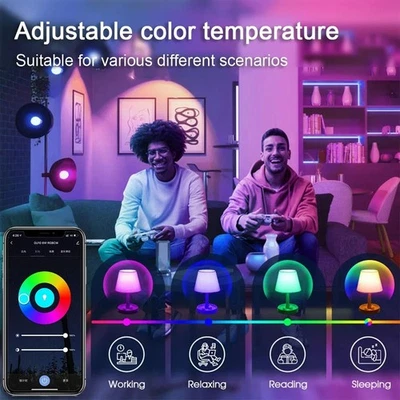 2Pack B22 A60 bayonet LED Light Bulb RGBW 8W 30+Colour Changing with Remote - Image 1 of 4