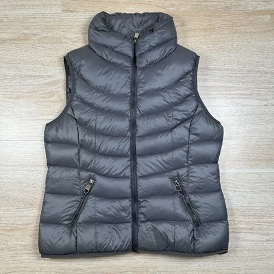 Calvin Klein Chaleco Puffer Premium Plumón Mujer XL Plateado Ligero Viaje Compacto Foto 1 de 4