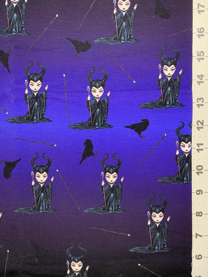 Disney Maleficent Villains Custom Fabric Fat Quarter 18”x28” Cotton Spandex - Image 1 of 1