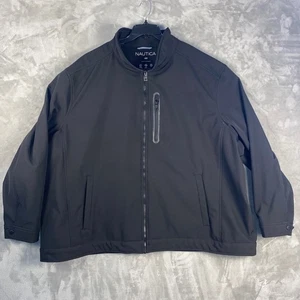 Nautica Herren 4X schwarz wasser- & windabweisend aktiv Stretch Wind Full Zip Jacke - Bild 1 von 10