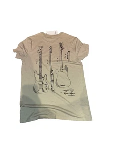 Fender Precision Bass Guitar T-Shirt Mens S Short Sleeve Tan BeigeGoodfellow - Picture 1 of 4