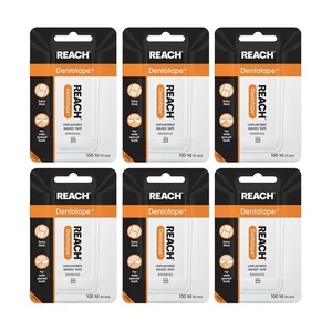 REACH Dentotape Waxed Dental Floss Tape, Unflavored, 300 Foot (Pack of 6) - Picture 1 of 8