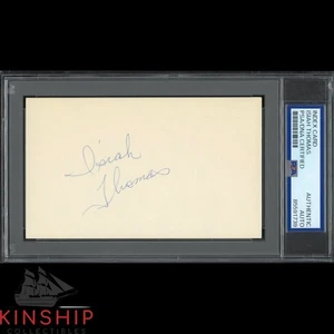 Isiah Thomas signed 3x5 Index Card PSA DNA Slab Vintage Basketball Auto C4937 - Picture 1 of 1