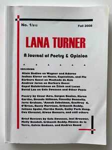 LANA TURNER : No. 1 2008: A Journal of Poetry & Opinion : Bedient (SIGNED) & Lau - Imagen 1 de 8