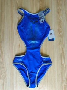 Arena 005143480 One Hypnotic One Piece Neon Blue-Silver Women's Swimsuit USA 32 - Picture 1 of 15