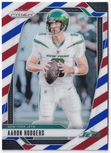 Panini NFL Prizm 2024 Aaron Rodgers Red, Blue & White Prizm - Bild 1 von 2