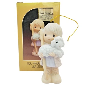 De colección 1980 Precious Moments Ornamento Hemos visto su estrella E-6120 Pastor - Imagen 1 de 15