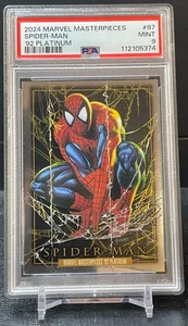 Marvel Masterpieces Spider-Man '92 2024 platino PSA 9 como nuevo - Imagen 1 de 2