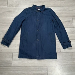Tommy Hilfiger Blau Navy Parka Trenchcoat Herren Größe M Medium Knopfleiste Jacke - Bild 1 von 19