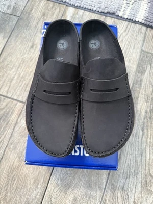 Birkenstock Nápoles Cuero Engrasado Negro Marca EU43US M10 Foto 1 de 4