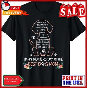 Happy Mother's Day To The Best Dog Mom Dog Lover Womens T-Shirt - Picture 1 of 6