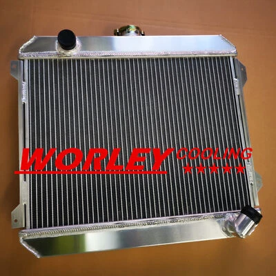 44mm radiator for STANZA DATSUN 610 200B 620 L20B 2.0 L4 1976-1979 ANGLE OUTLET - Image 1 of 4