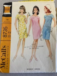 Vintage McCall’s Sewing Pattern 8735 – Misses’ Dress (Size 14) - Picture 1 of 1