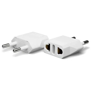 2er Pack Europäischer Reisestecker Adapter USA zu Europa Wandstecker Steckdose Konverter - Bild 1 von 7
