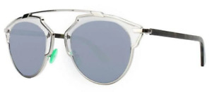 Christian Dior So Real NSY T7 Silver and Clear/Grey Green Mir Sunglasses -48 mm 