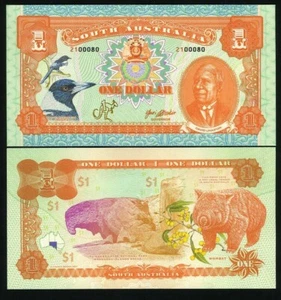 South Australia, $1, 2021, Limited Private Issue - Wombat, David Unaipon F - Picture 1 of 1